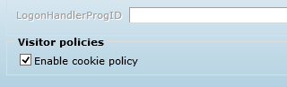Enable visitor cookie policy