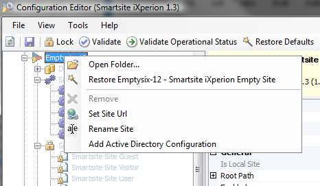 Config Editor - Add Active Directory configuration