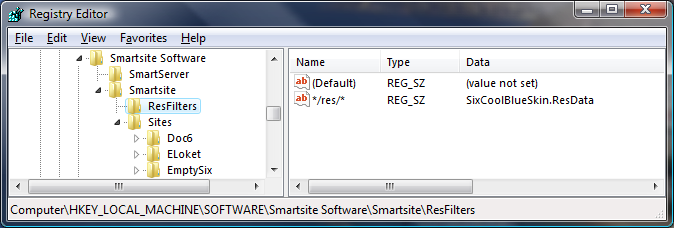 Resource Filter configuration