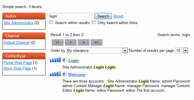 Simple Faceted Search